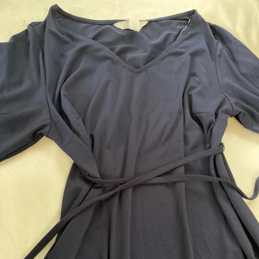 Navy H&M maternity dress